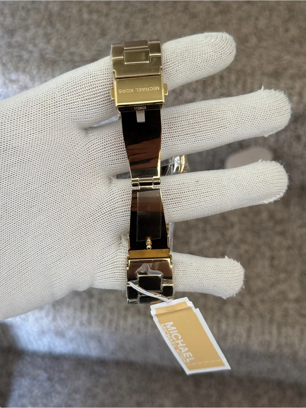 Michael Kors Camille Diamonds Gold Dial Gold Steel Strap Watch For Women
